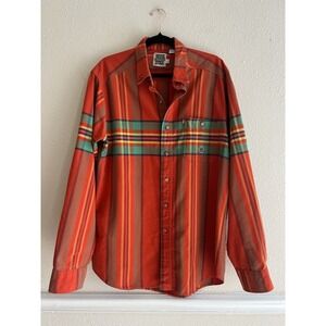 80's Vintage Panhandle Slim Rough Stock Plaid Shirt Large Southwestern Cowboy